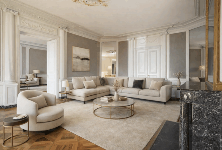 7.5 Rooms Flat, Flat with front and rear views