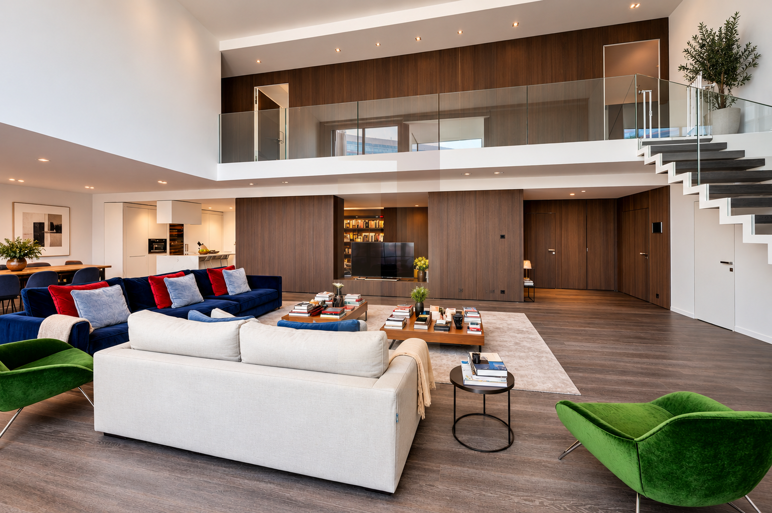 Élégant duplex contemporain avec double hauteur et services hôteliers